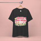 Proud Dog Mom Tee – Floral Retro Heart Design