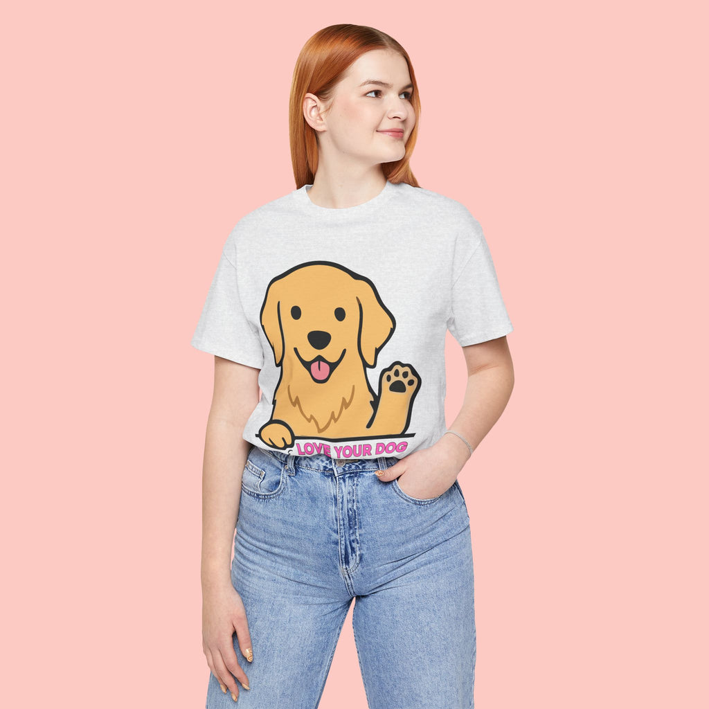 Love Your Dog Tee — Cute Golden Retriever Graphic T-Shirt