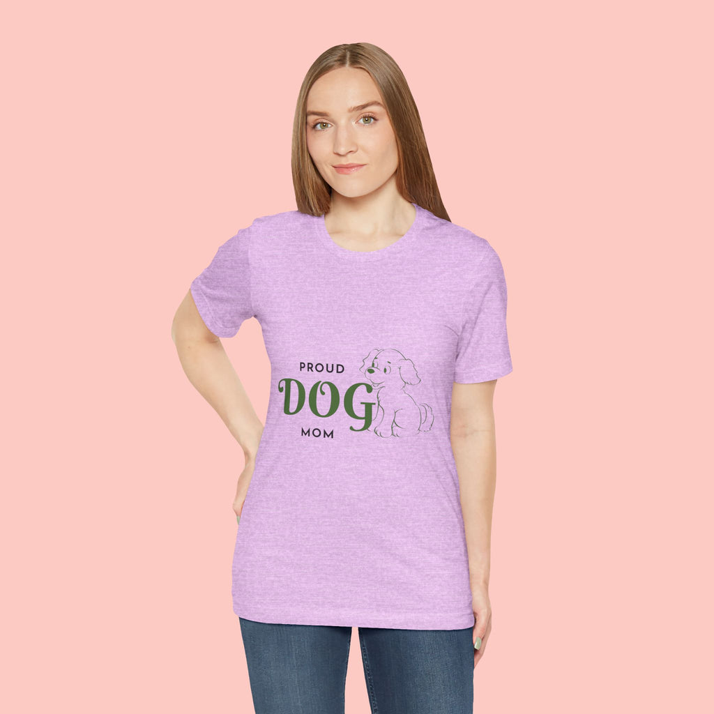 Proud Dog Mom T-Shirt – Cute Paw Print & Puppy Graphic Tee