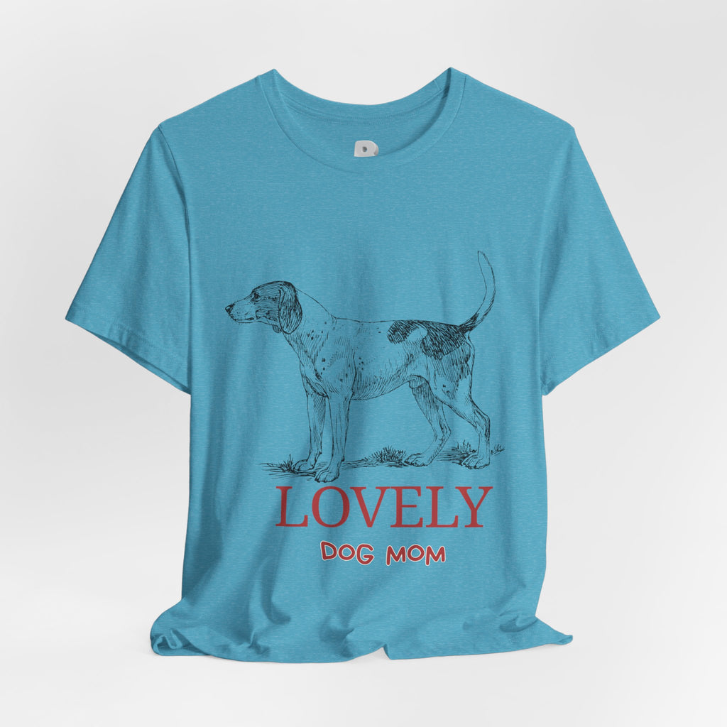 Lovely Dog Mom T-Shirt — Vintage Sketch Dog Graphic Tee