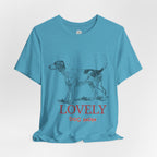 Lovely Dog Mom T-Shirt — Vintage Sketch Dog Graphic Tee