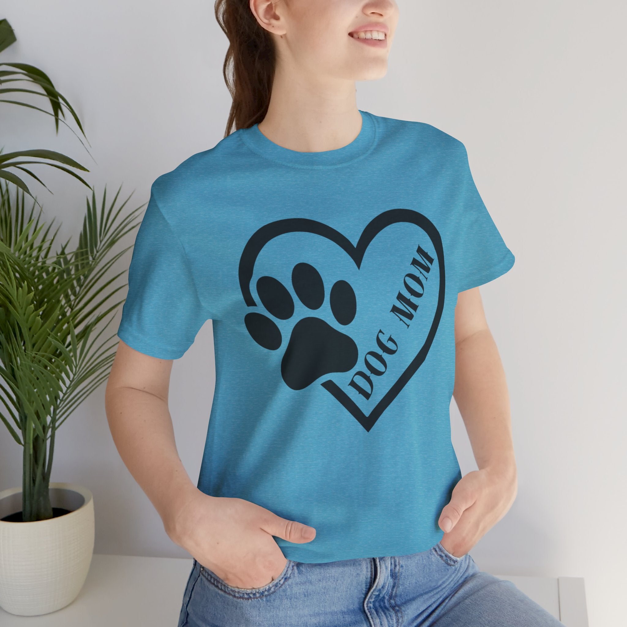 Dog Mom Heart Paw T-Shirt