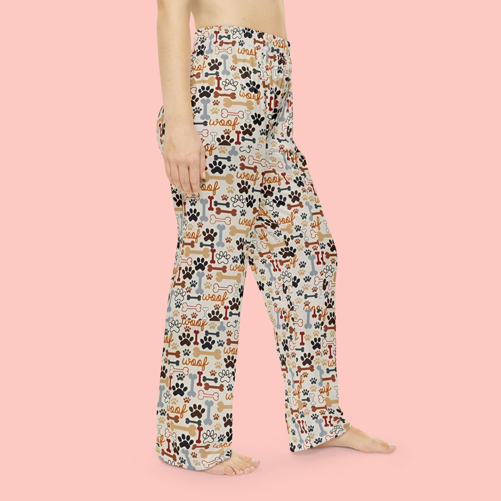 Dog Lover Pajama Pants — Paw Print & Bones All-Over-Print Women’s Sleepwear