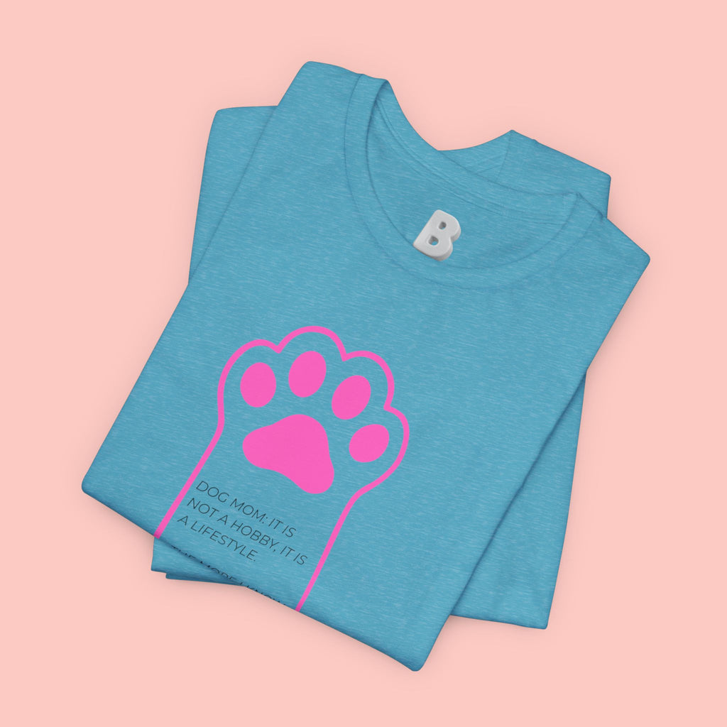 Blessed Dog Mom T-Shirt — Pink Paw Graphic Tee