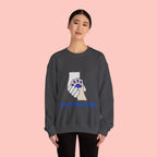 Dog Lover Crewneck Sweatshirt — "Love with my dog." Paw & Hold Graphic
