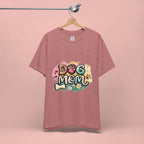 Dog Mom T-Shirt — Colorful Paw Print Graphic Tee for Pet Lovers
