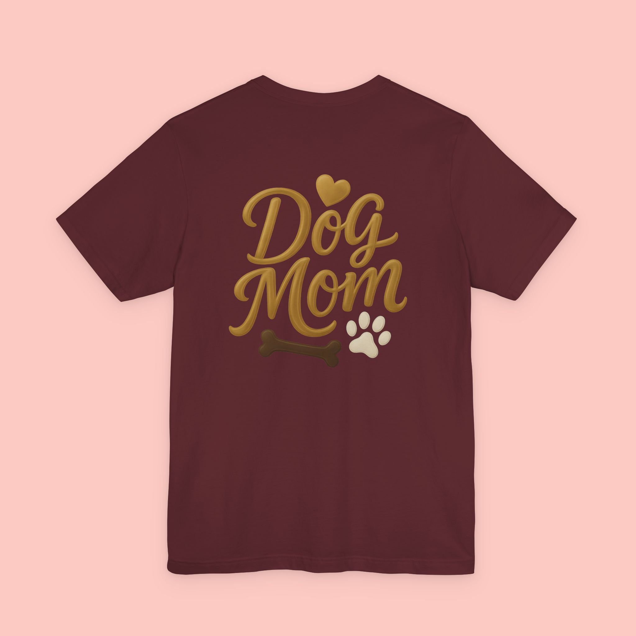 Dog Mom T-Shirt — Cute Paw & Bone Graphic Tee for Pet Lovers