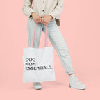 Dog Mom Essentials Canvas Tote — Funny Dog Mom Gift Tote Bag