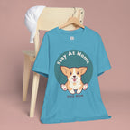 Stay At Home Dog Mom T-Shirt — Cute Corgi Graphic Tee