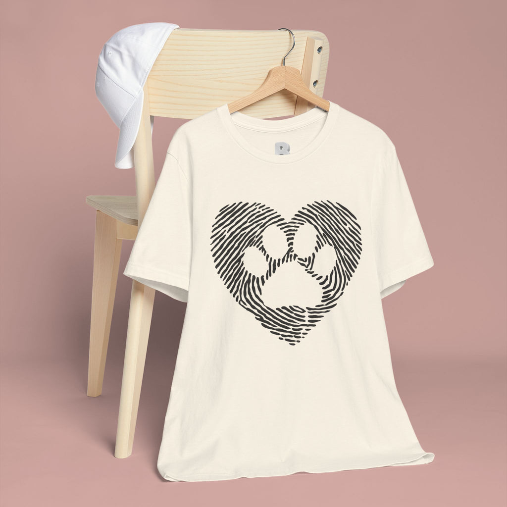 Fingerprint Heart Paw T-Shirt — Dog Paw Love Tee