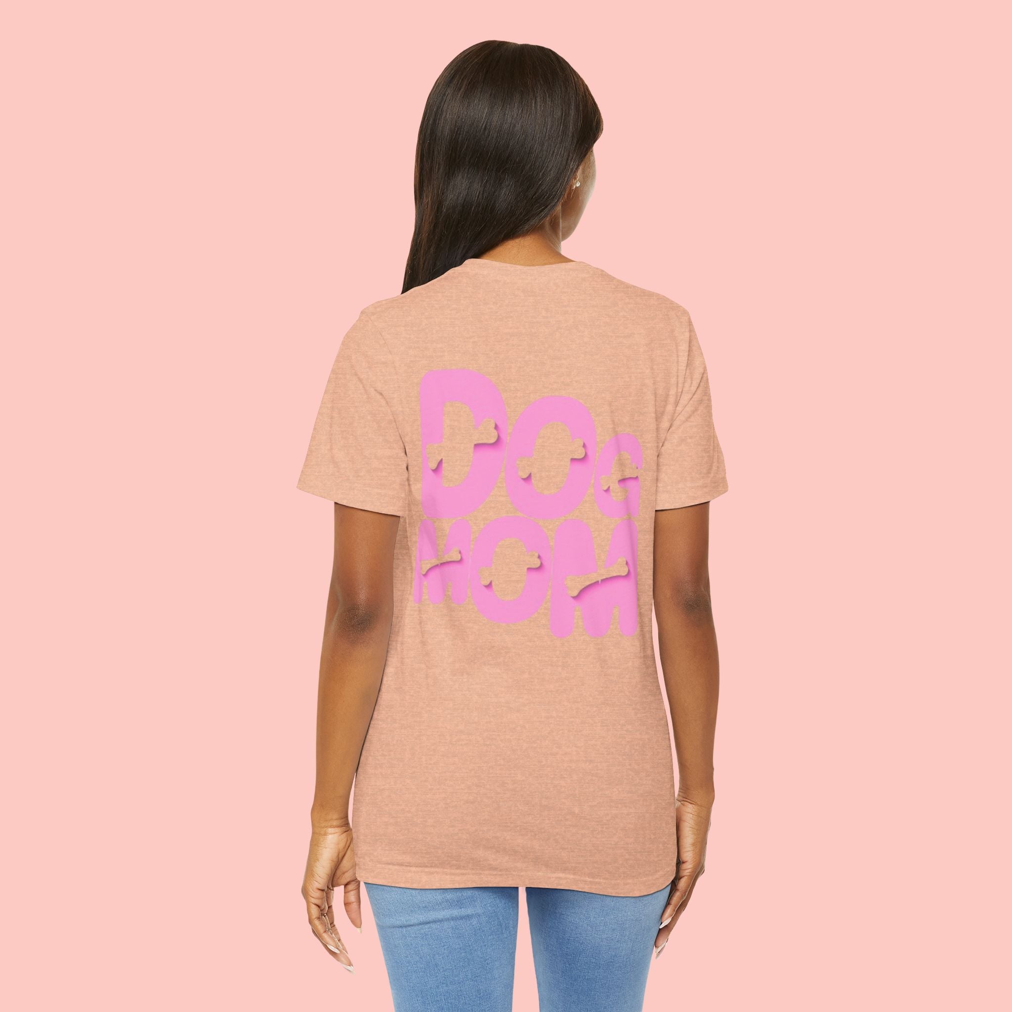 Dog Mom T-Shirt — Retro Pink Graphic Tee for Pet Lovers
