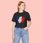 Love Your Dog Like Me T-Shirt — French Flag Heart Puppy Tee