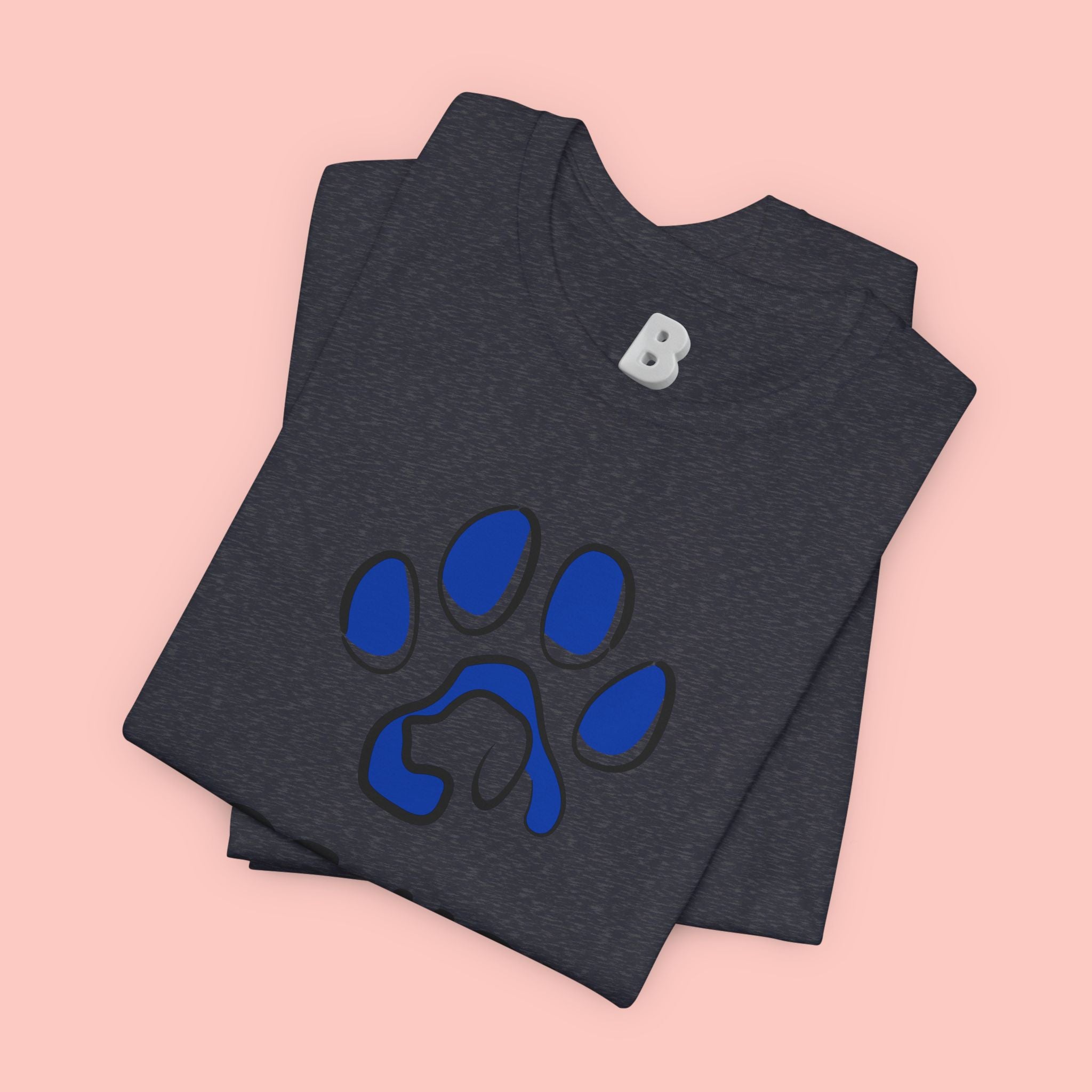 Dog Mom T-Shirt – Blue Paw Graphic "Dog Mom: It's Not a Hobby, It's a Lifestyle"