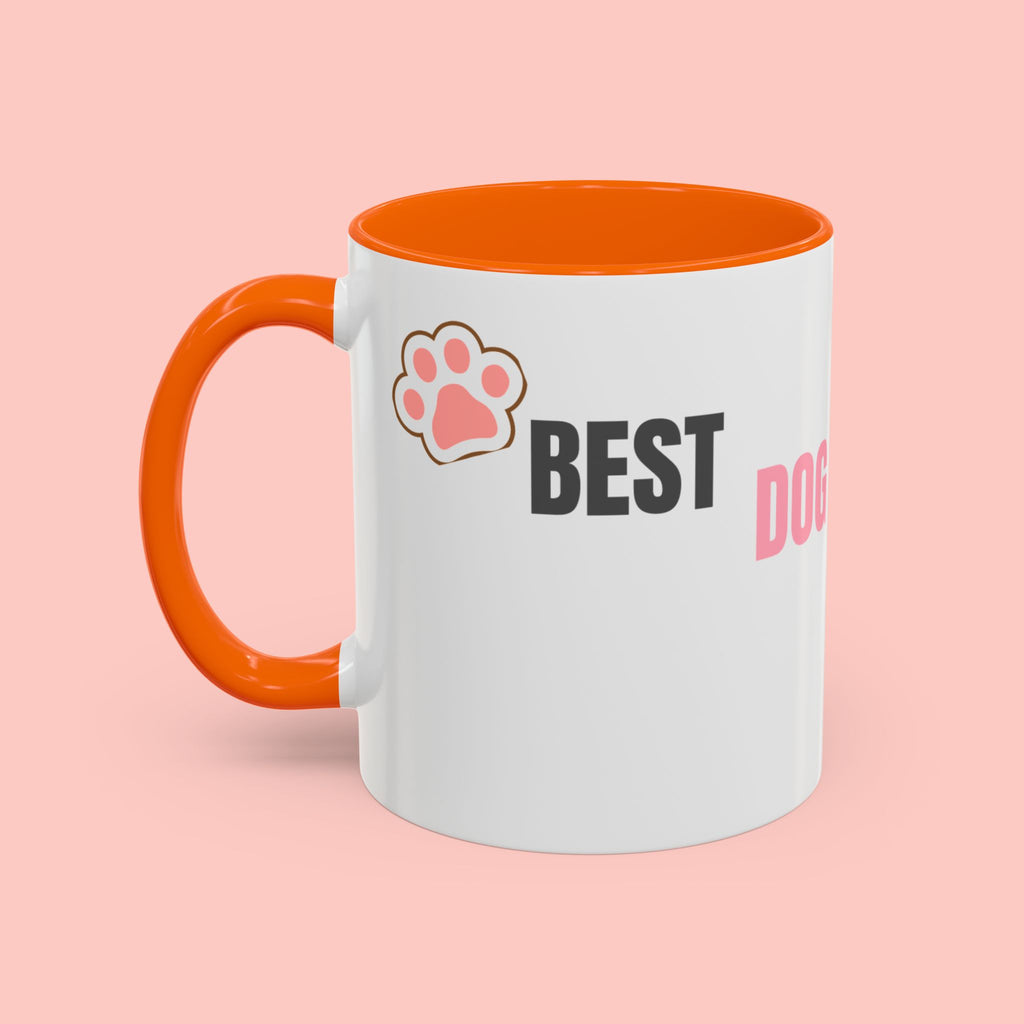 Dog Mom Coffee Mug — Best Dog Mom Ever Accent Ceramic Mug (11oz & 15oz)