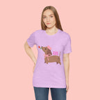 Mommy’s Dachshund Tee – Cute Dog with Rose “For Mom” Shirt