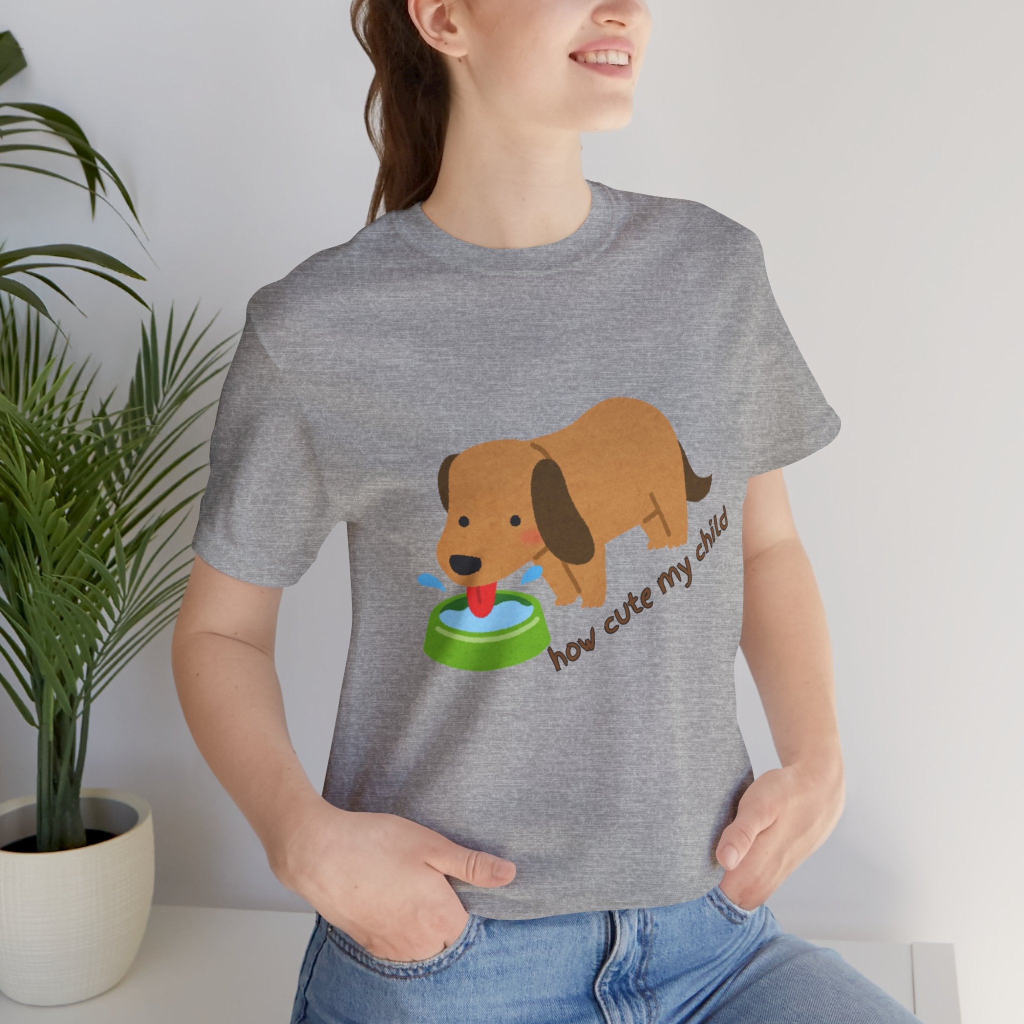 Dog T-Shirt — Cute Dachshund "how cute my child" Graphic Tee