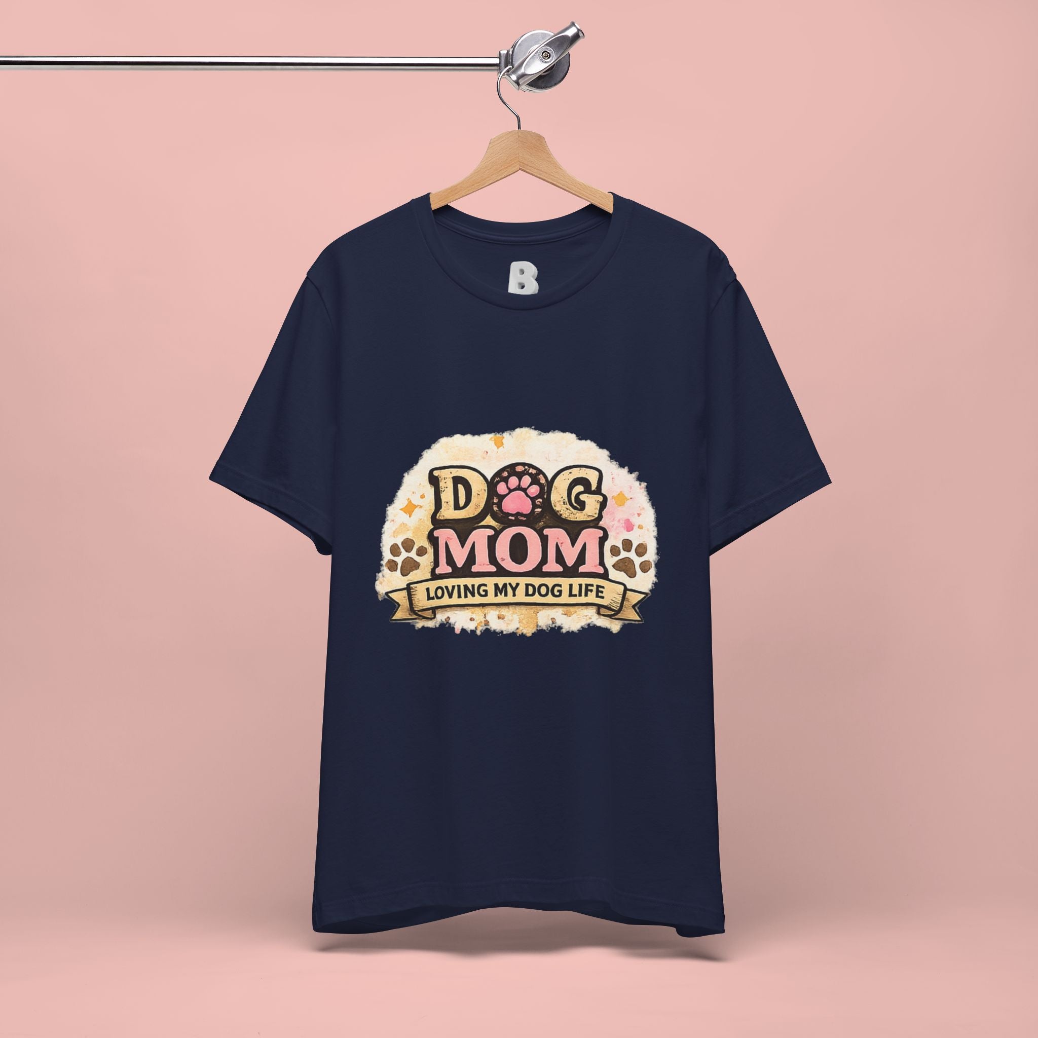Dog Mom T-Shirt – "Loving My Dog Life" Cute Paw Print Tee for Pet Moms