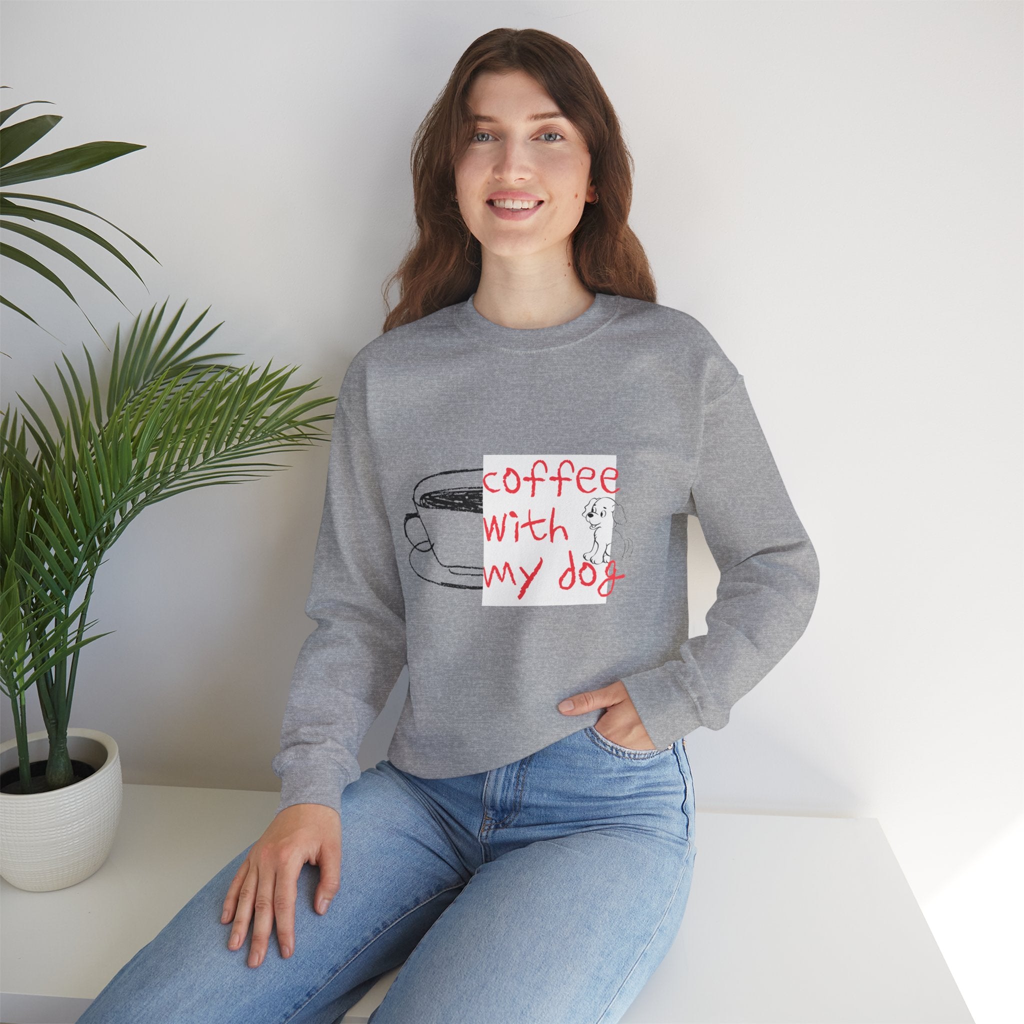 Coffee With My Dog Crewneck Sweatshirt