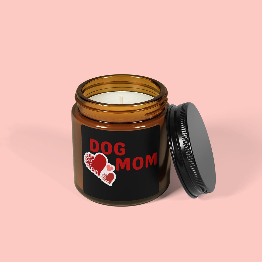 Dog Mom Soy Candle — Amber Jar Scented Candle for Pet Lovers