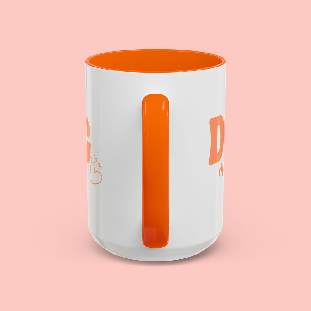 Dog Mama Coffee Mug — Cute Heart Accent Ceramic Mug (11/15 oz)