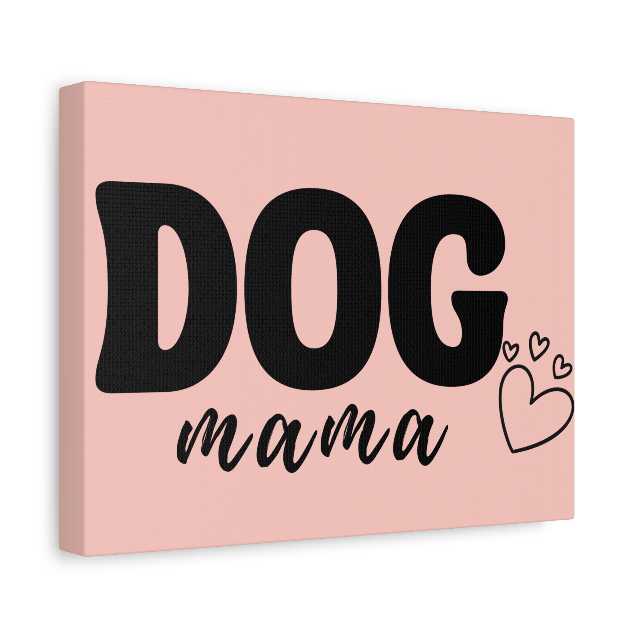Dog Mama Pink Canvas Wall Art — Heart Pet Mom Decor