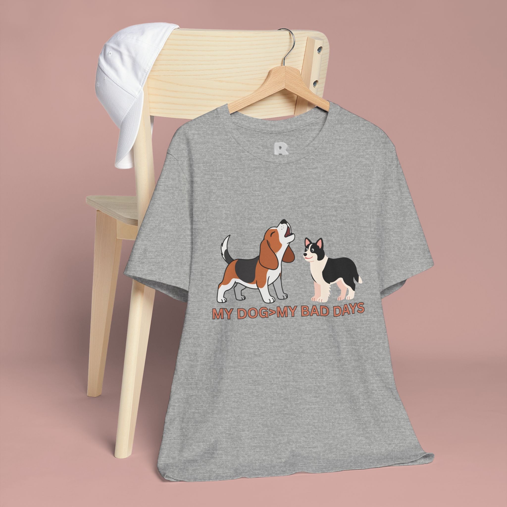 My Dog > My Bad Days T‑Shirt — Cute Beagle & Corgi Graphic Tee for Dog Lovers