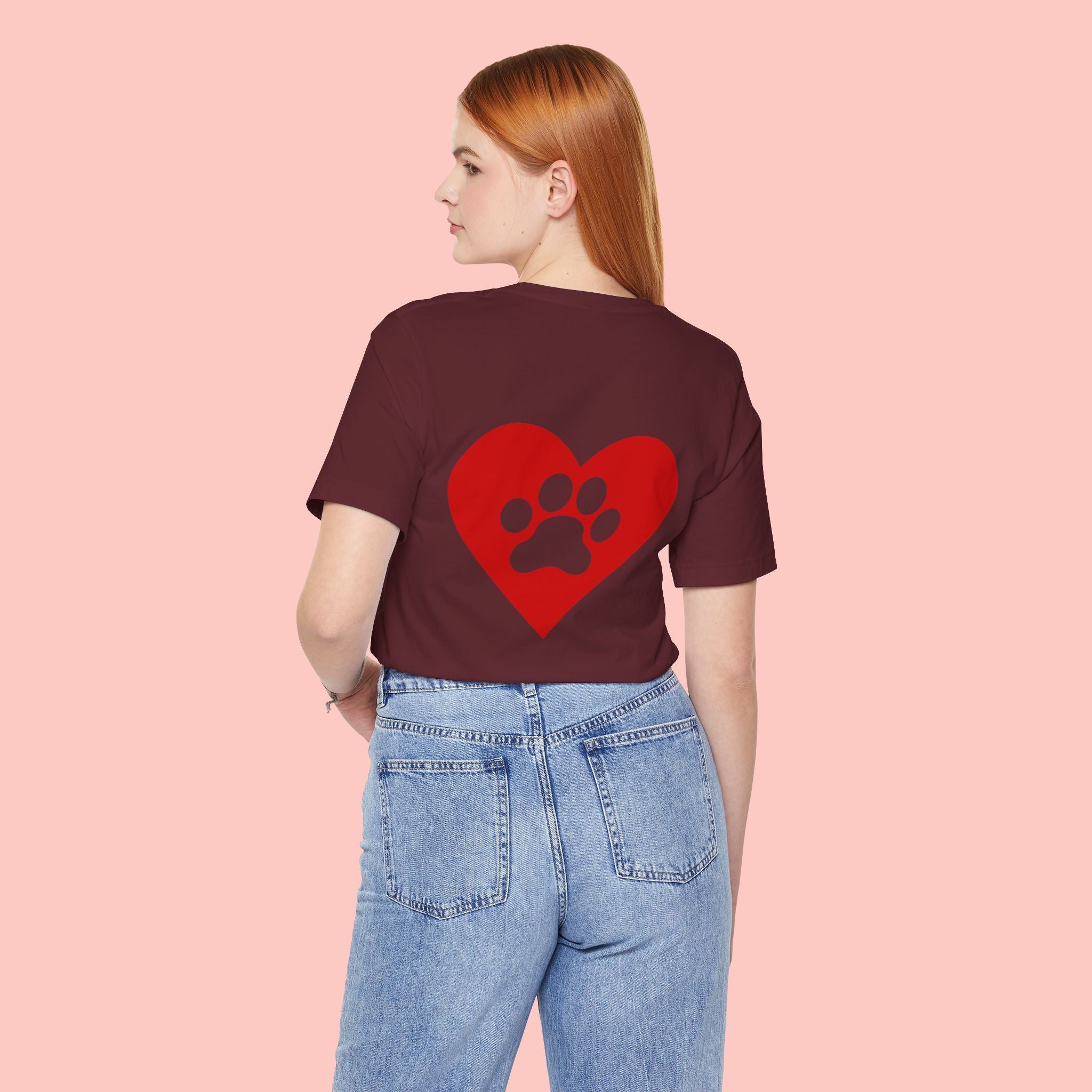 Pet Lover Heart Paw T-Shirt