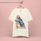 Cuddles Over Everything Tee — Boy Hugging Dog Animal Lover T-Shirt