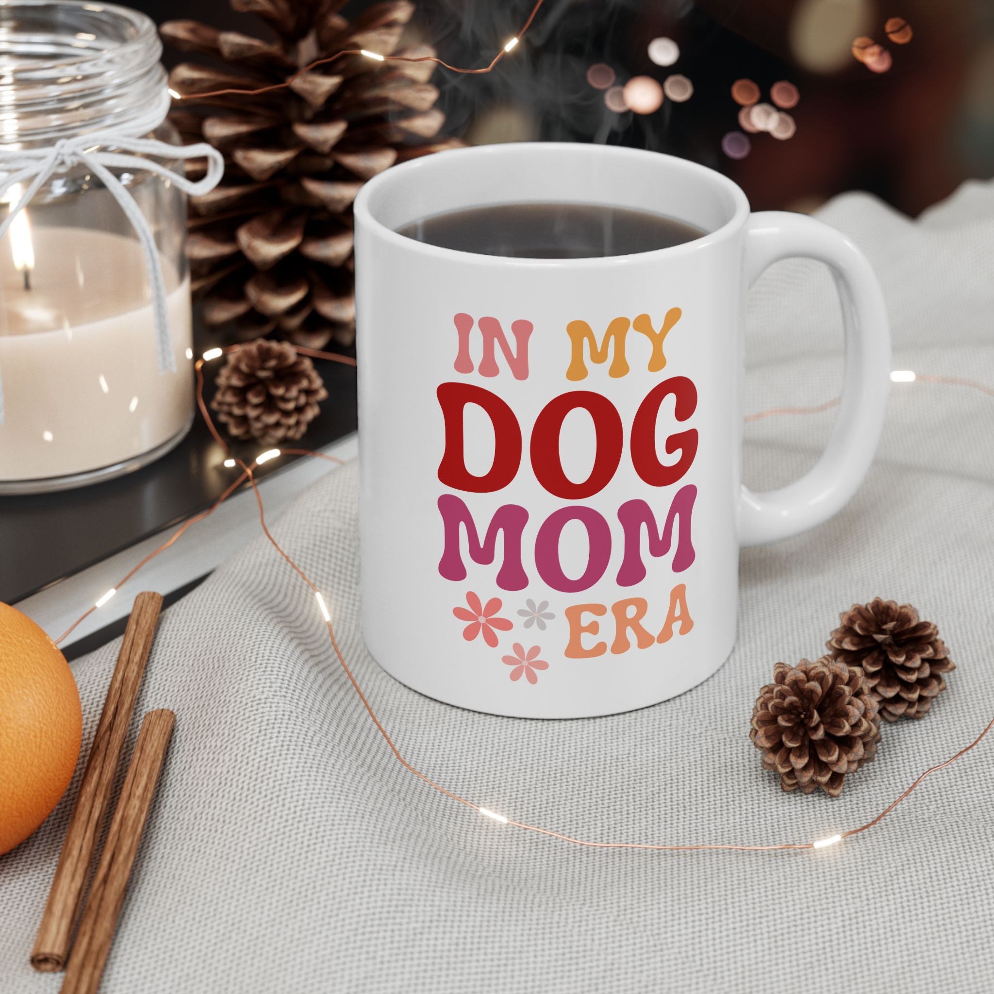 Retro "In My Dog Mom Era" Ceramic Mug – 11oz & 15oz