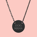 Dog Mama Engraved Circle Necklace — Personalized Pet Lover Pendant