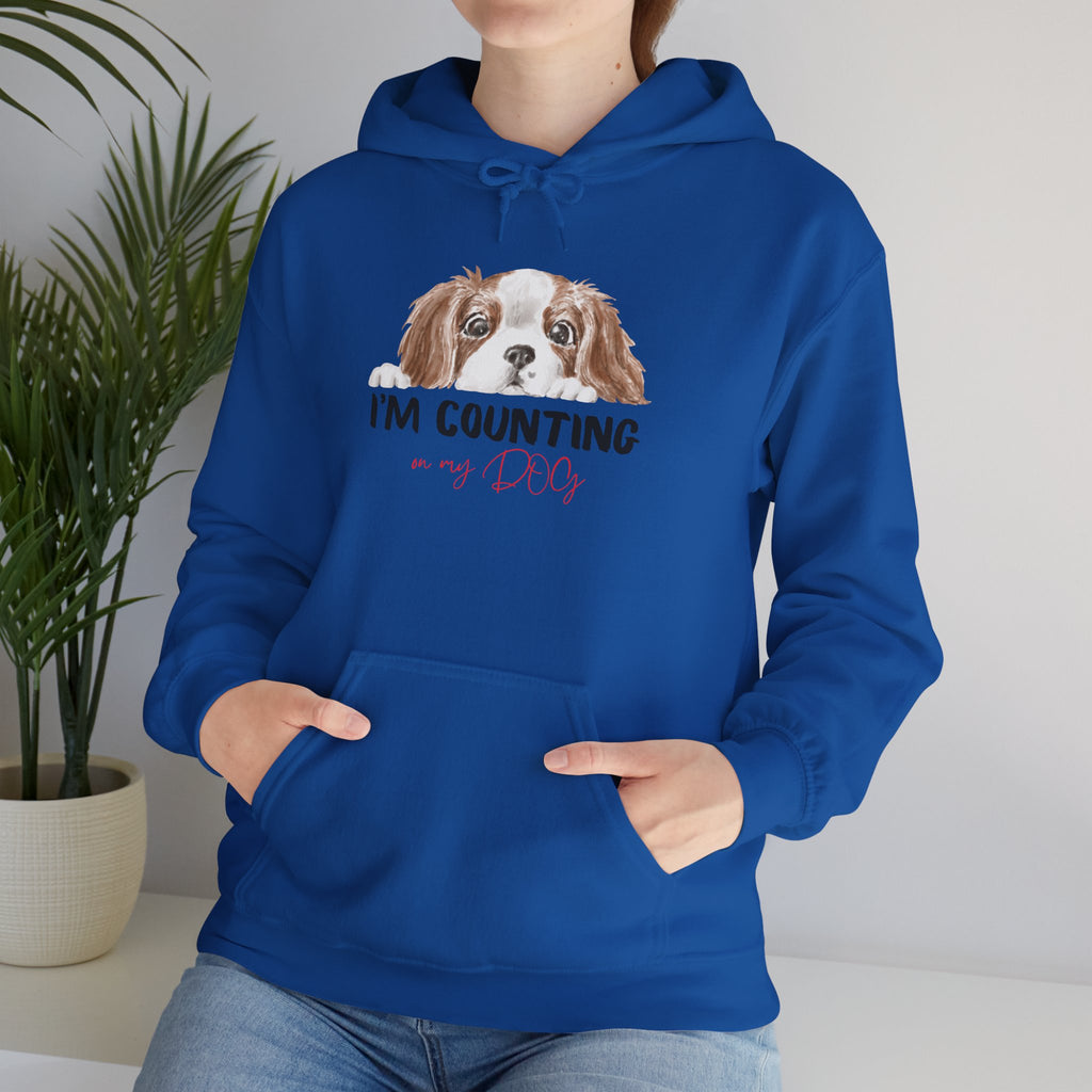 Dog Mom Hoodie – Cute Cavalier King Charles ‘I’m Counting My Dog’ Sweatshirt