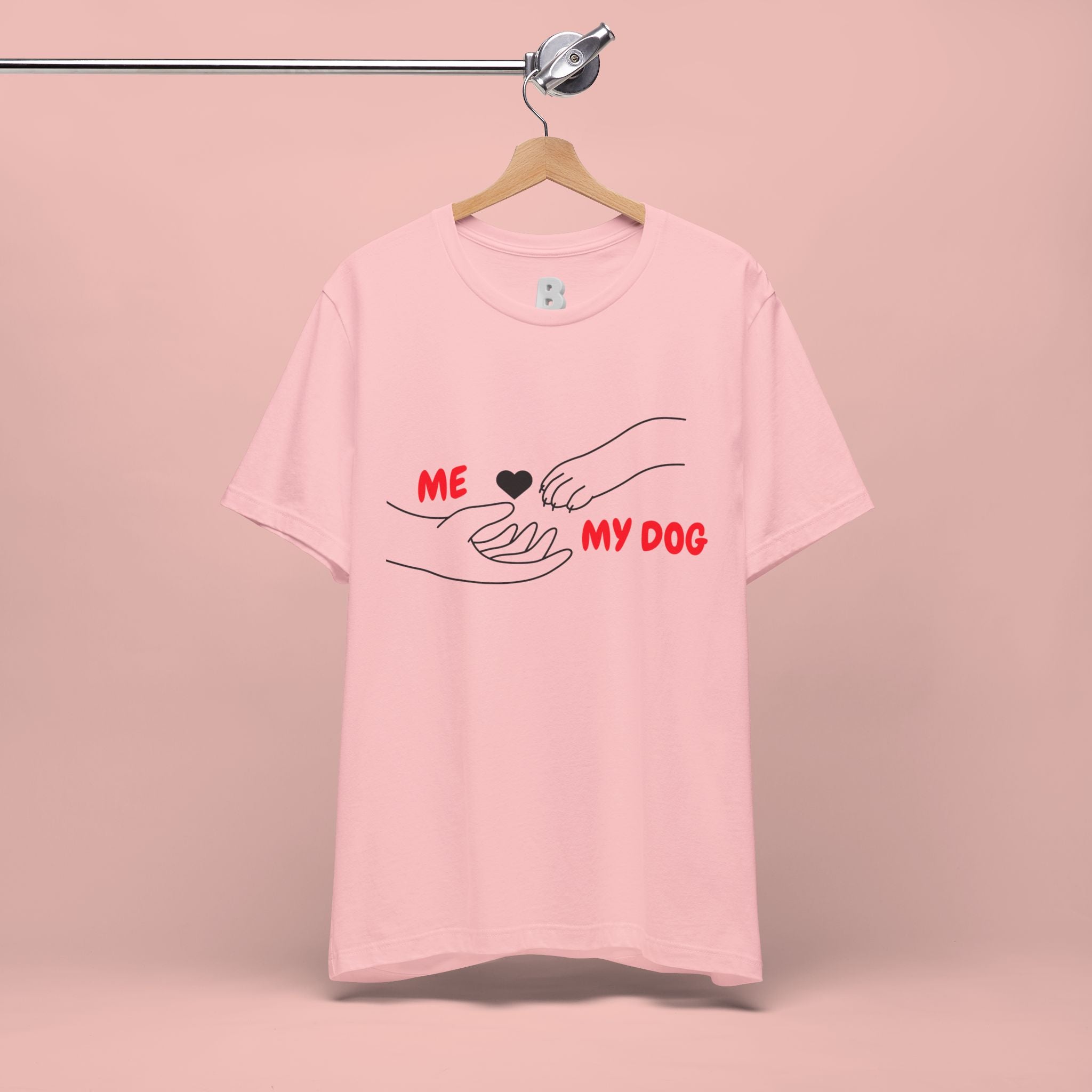 T-Shirt — "Me  My Dog" Minimalist Paw & Hand Illustration