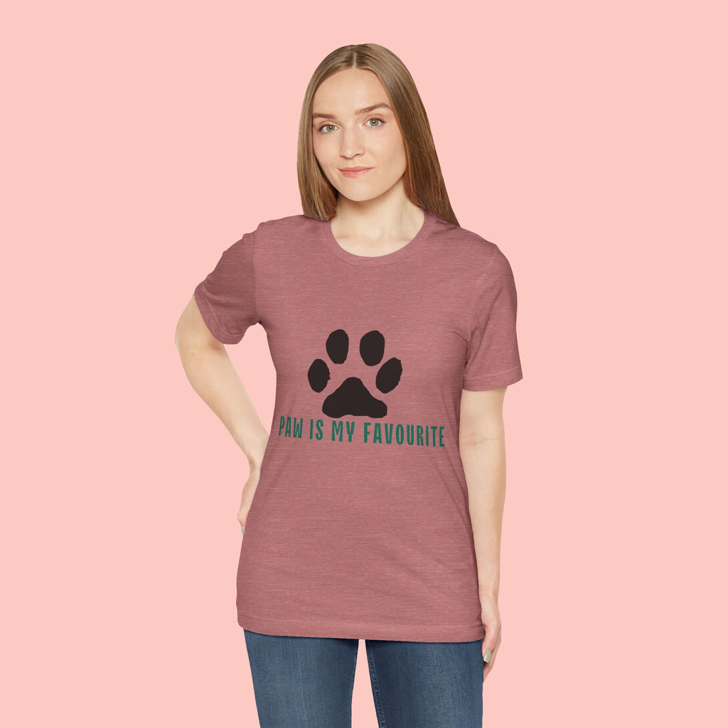 Paw Is My Favourite T‑Shirt — Dog Lover Paw Print Tee