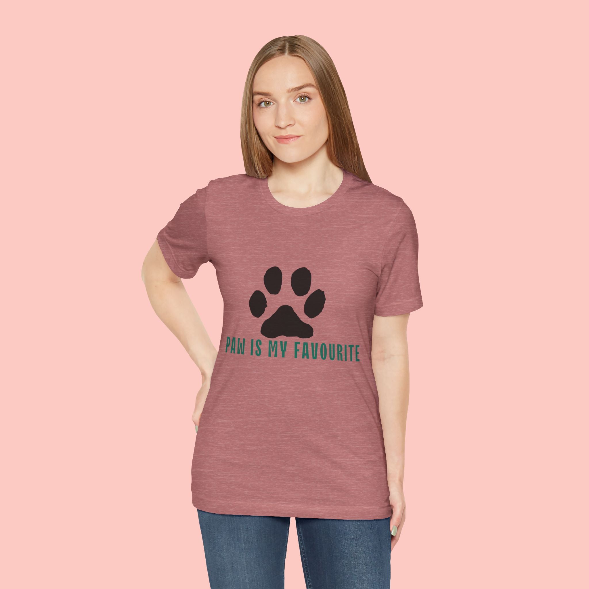 Paw Is My Favourite T‑Shirt — Dog Lover Paw Print Tee