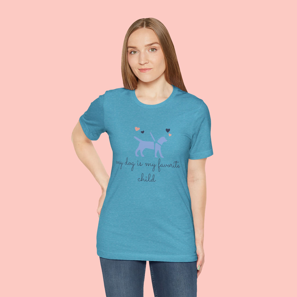 Dog Lover T‑Shirt — "My Dog Is My Favorite Child" Cute Puppy Graphic Tee