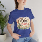 Dog Mom T-Shirt – Floral Heart Paw Design