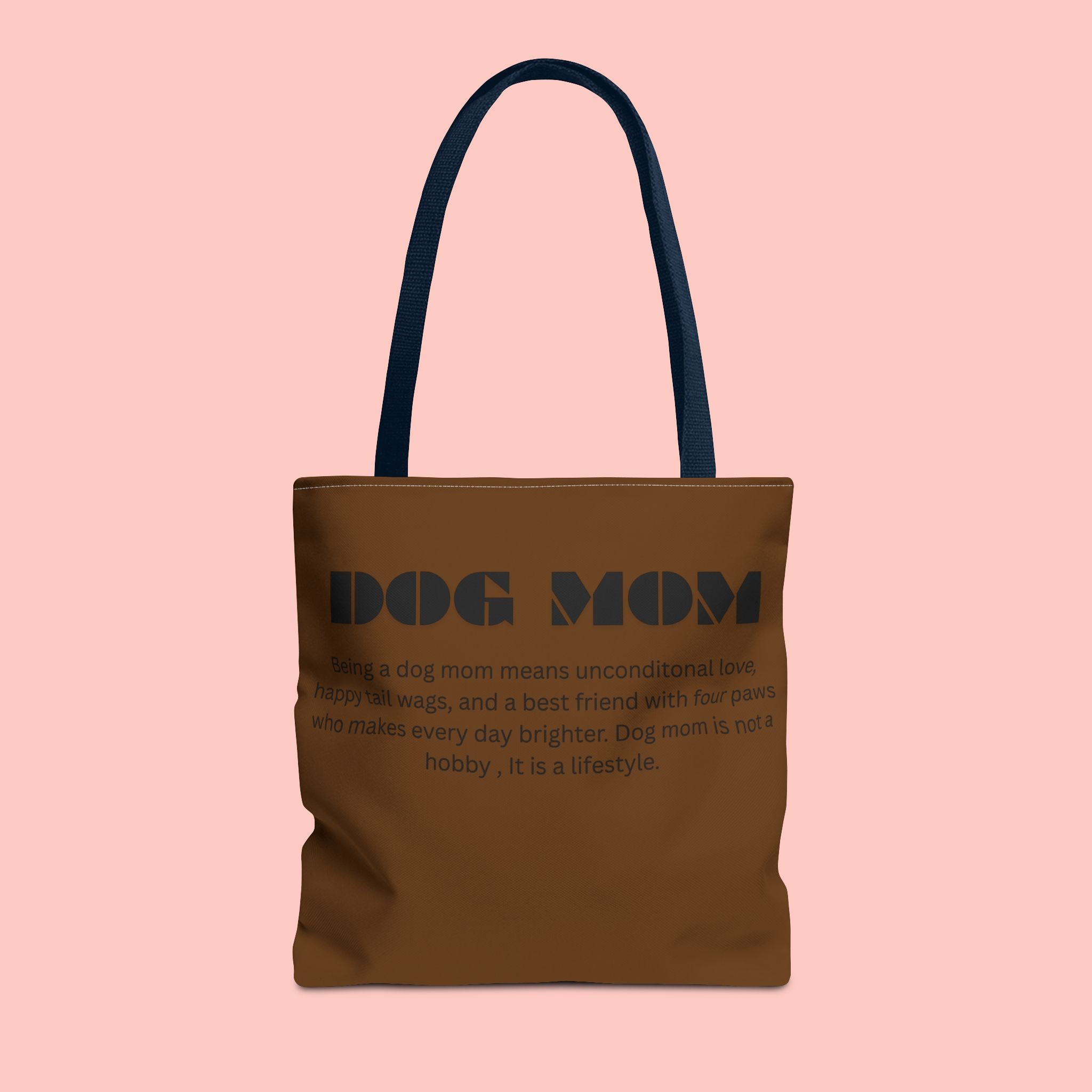 Dog Mom Tote Bag - 'Dog Mom' Printed Canvas Carryall, Gift for Dog Lovers