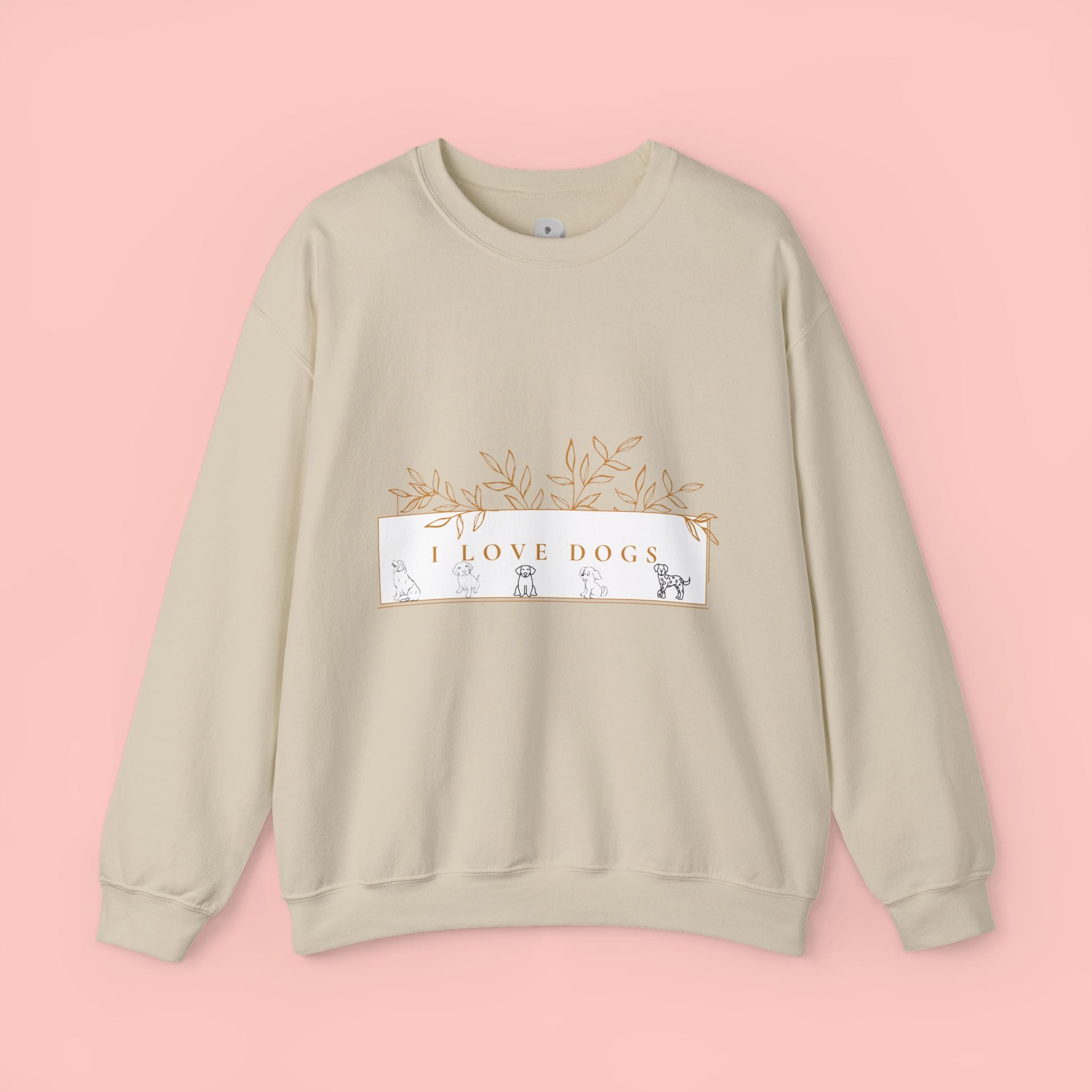 I Love Dogs Floral Crewneck Sweatshirt