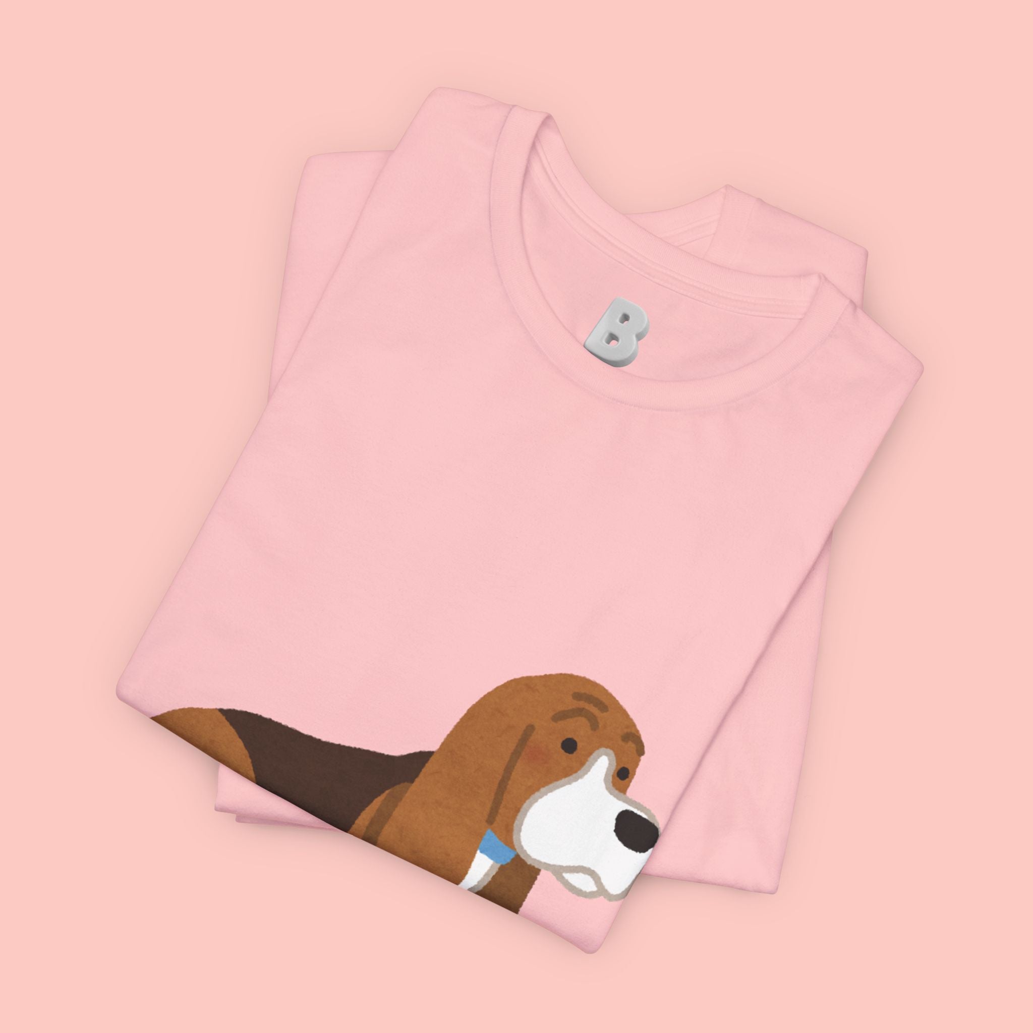 Dog Mom T‑Shirt — Cute Basset Hound I Love My Dog Mom Tee