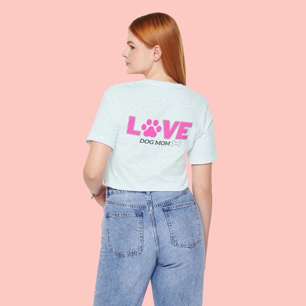 Dog Mom Love T-Shirt — "LOVE" Paw Graphic Tee