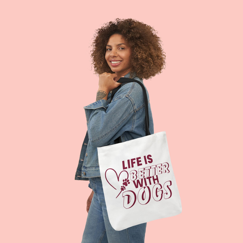 Life Is Better With Dogs Canvas Tote Bag