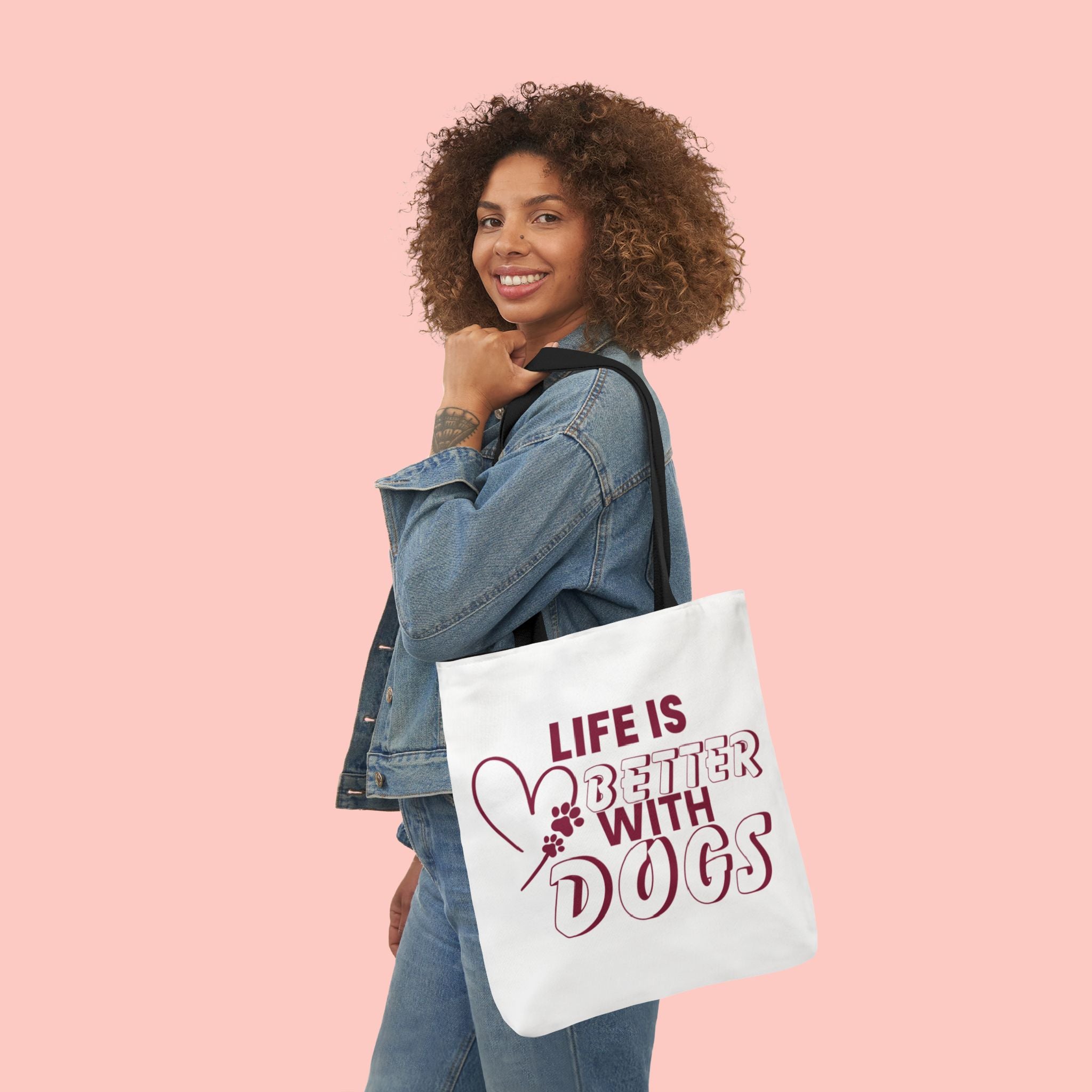 Life Is Better With Dogs Canvas Tote Bag