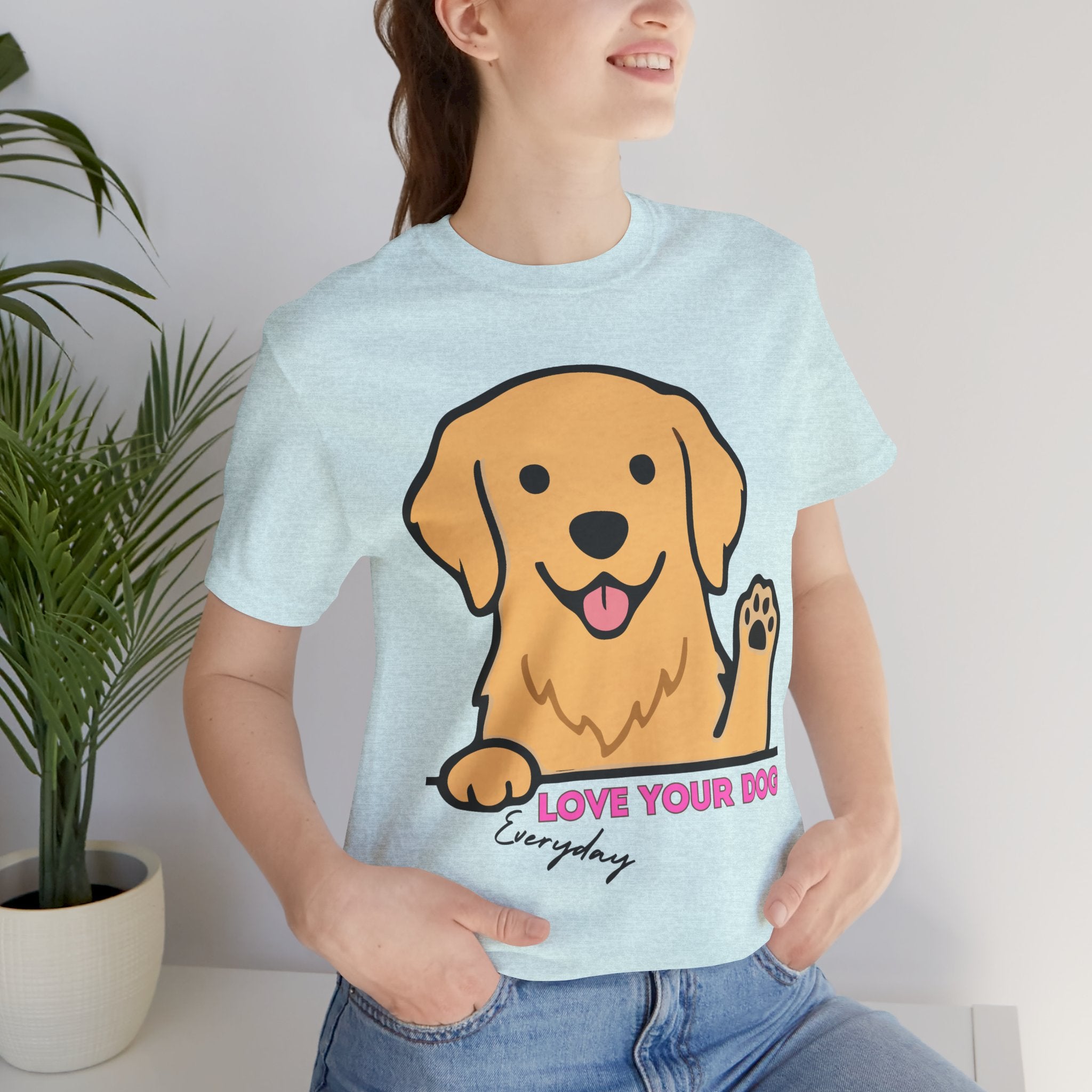 Love Your Dog Tee — Cute Golden Retriever Graphic T-Shirt