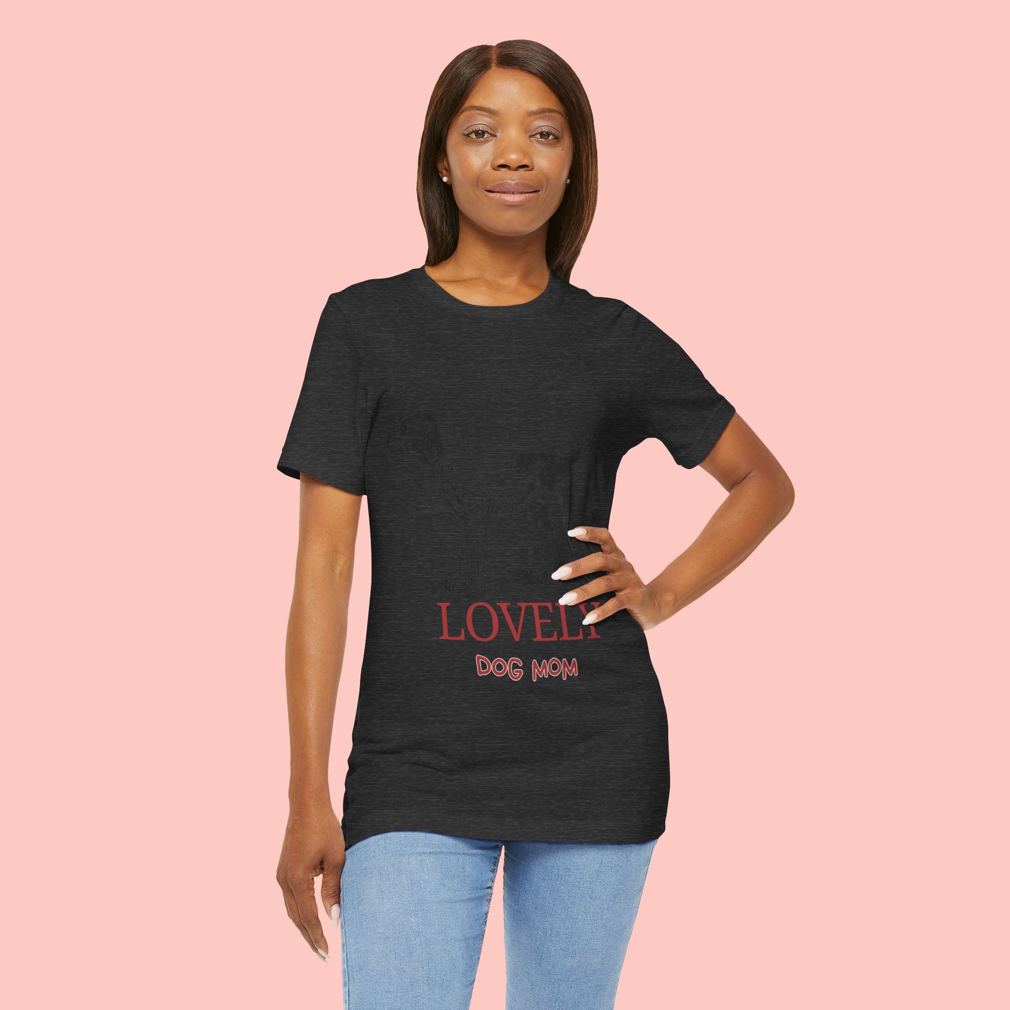 Lovely Dog Mom T-Shirt — Vintage Sketch Dog Graphic Tee