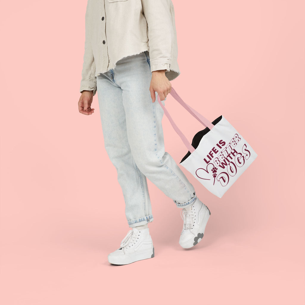 Life Is Better With Dogs Canvas Tote Bag