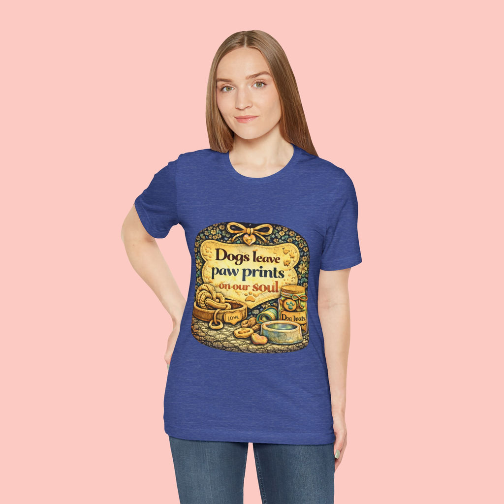 Dogs Leave Paw Prints Tee – Vintage Pet Lover T‑Shirt