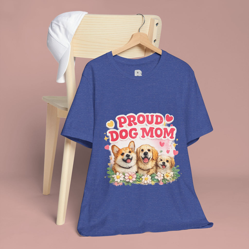 Proud Dog Mom T-Shirt — Cute Corgi & Golden Retriever Floral Tee for Pet Lovers