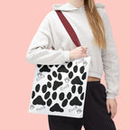 Dalmatian Paw Print Tote Bag — Dog Bones & Paw Pattern AOP Tote