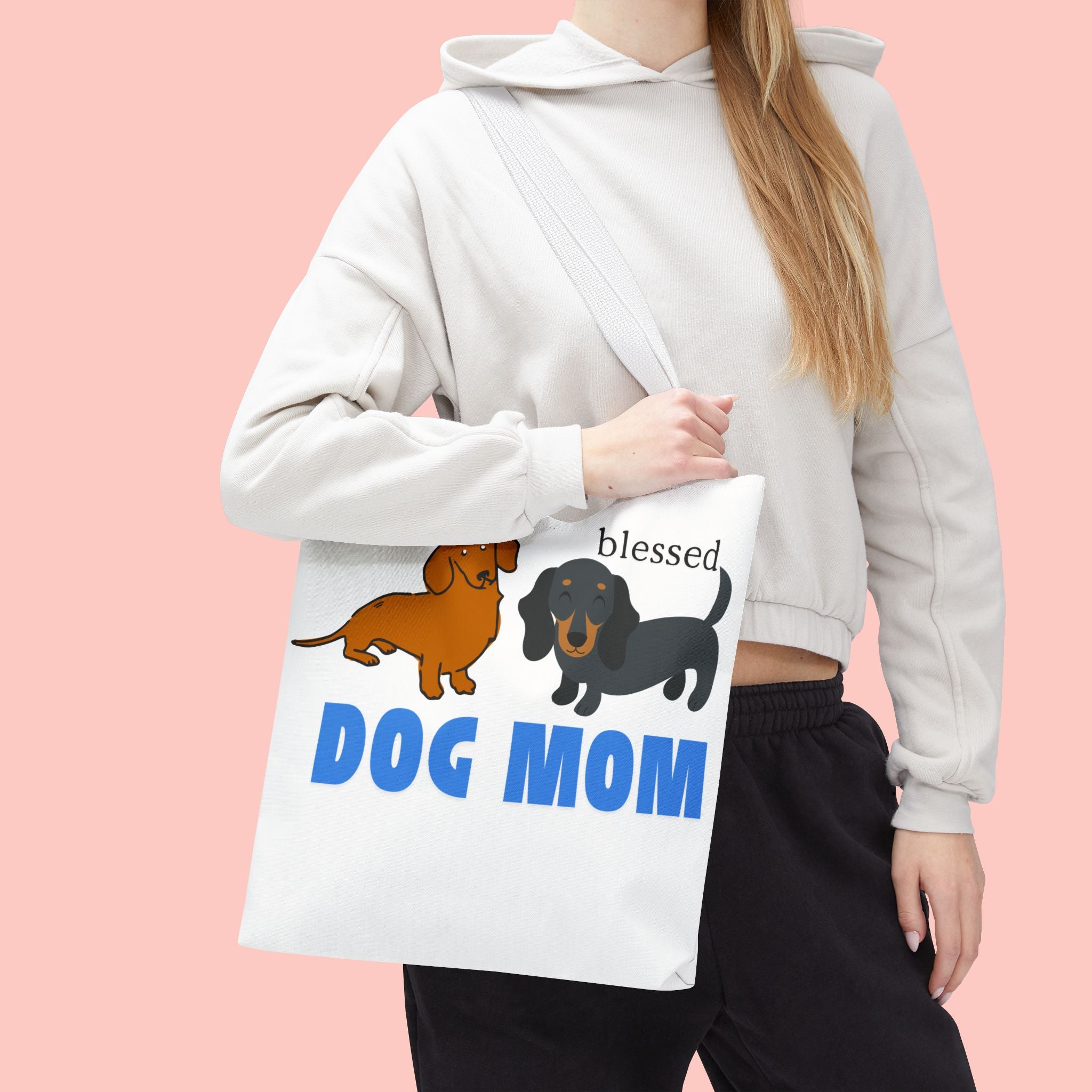 Dog Mom Tote Bag — Blessed Dachshund Design