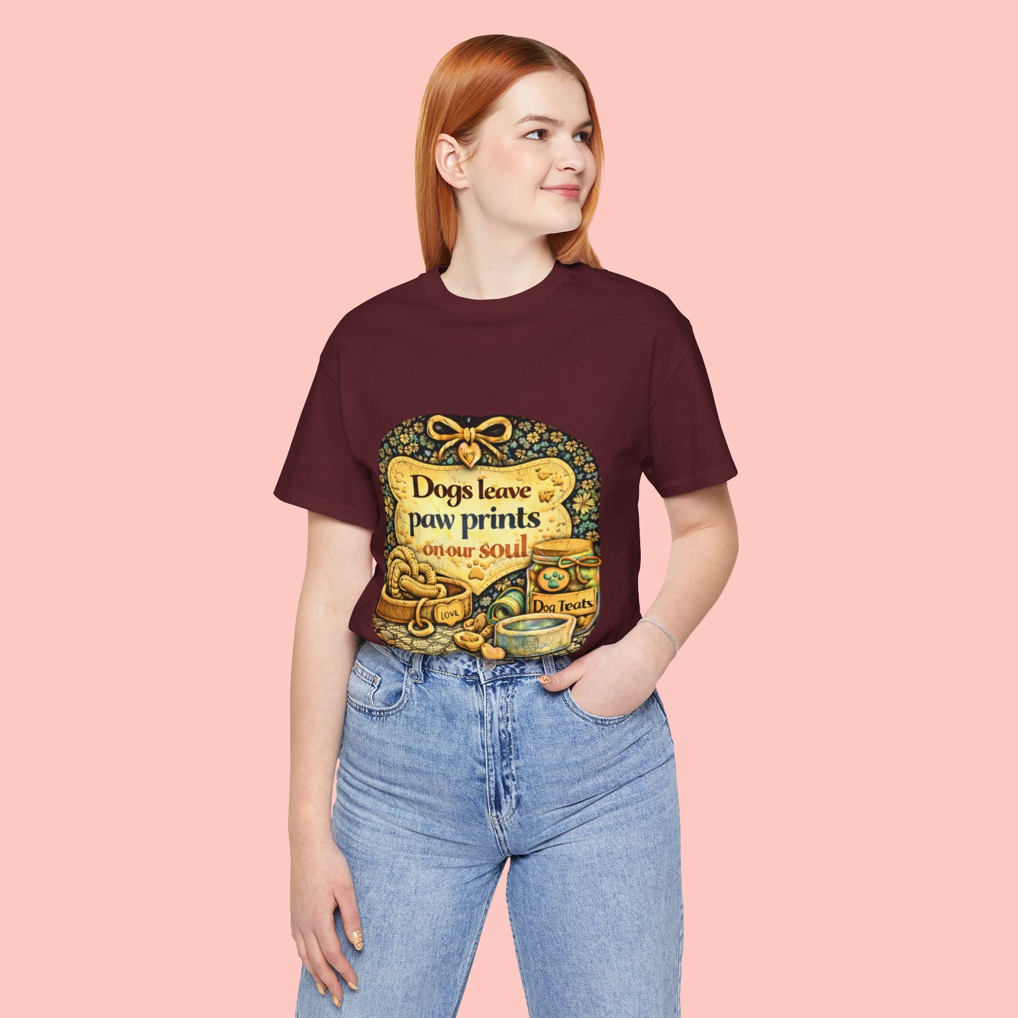 Dogs Leave Paw Prints Tee – Vintage Pet Lover T‑Shirt